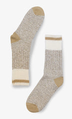 GRAY AND BLACK WOOL CHALET SOCKS