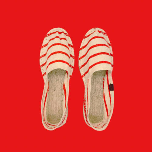 ESPADRILLES RAYURES ROUGES - MARU